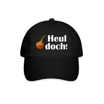 Zwiebel Heul doch - Baseballkappe - Schwarz/Schwarz - Vorne