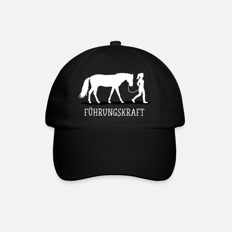 Führungskraft Pferd Pferde Spruch Reitersprüche - Baseballkappe - Schwarz/Schwarz