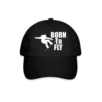 Snowboard Snowboarder - Baseballkappe - Schwarz/Schwarz - Vorne