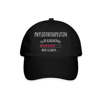 Physiotherapeutin in Ausbildung Geschenk - Baseballkappe - Schwarz/Schwarz - Vorne