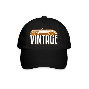 Vintage Car Old Car Oldschool - Baseball Cap - black/black - Front