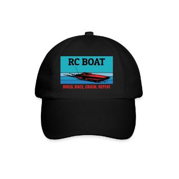 Rc Boat Racing Electric Powerboat Speedboat Race - Baseball Cap - black/black - Front