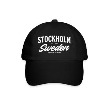 Stockholm lettering capital style - Baseball Cap - black/black - Front