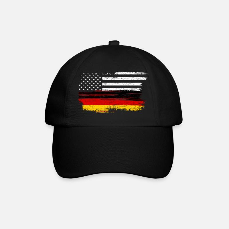 Drapeau Grunge Coup de pinceau - Casquette classique - noir/noir