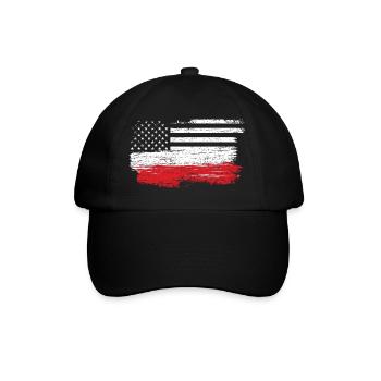 Gebürstete U.S. Flagge Kunst - Baseballkappe - Schwarz/Schwarz - Vorne