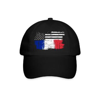 Brush Flag Fusion Stars and Tricolour - Baseball Cap - black/black - Front