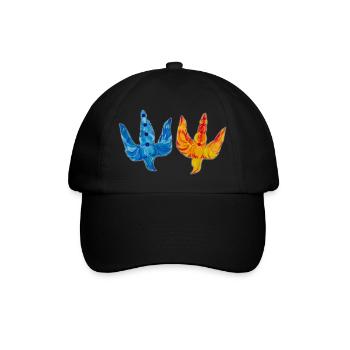 Dreizack - Wappen der Ukraine - Baseballkappe - Schwarz/Schwarz - Vorne