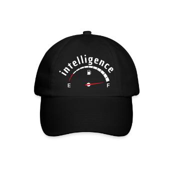 Intelligence (Dictons drôles) - Casquette classique - noir/noir - Devant