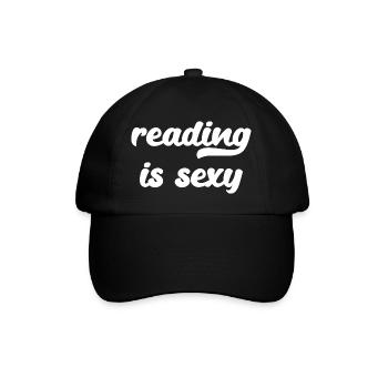 Lesen ist sexy II - Baseballkappe - Schwarz/Schwarz - Vorne