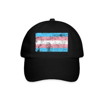 Drapeau transgenre Grunge Vintage Rétro - Casquette classique - noir/noir - Devant