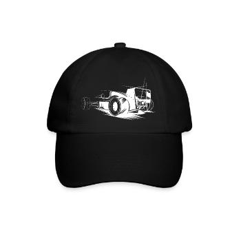 Formula Racing Illustration Symbol Auto Grafik - Baseballkappe - Schwarz/Schwarz - Vorne