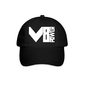 V8 power - Baseballkappe - Schwarz/Schwarz - Vorne