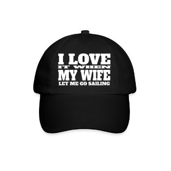 Sailing Sailing Boat Sailing Ship Sailor Captain - Baseball Cap - black/black - Front