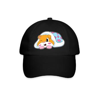 Hamster Sleeping Blanket - Baseball Cap - black/black - Front