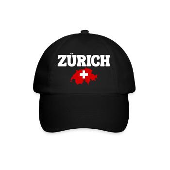 Zürich - Baseballkappe - Schwarz/Schwarz - Vorne