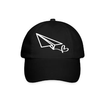 Des avions en papier en AMOUR - Casquette classique - noir/noir - Devant