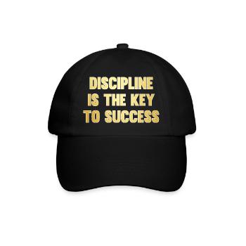 Discipline is the key to success - Casquette classique - noir/noir - Devant