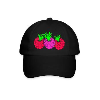 Himbeeren - Baseballkappe - Schwarz/Schwarz - Vorne