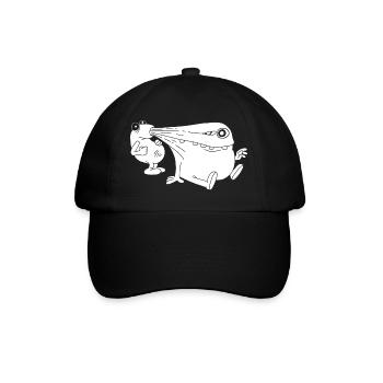 Monstre blanc aspirateur d'énergie - Casquette classique - noir/noir - Devant