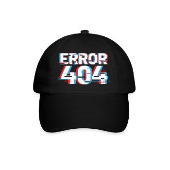 Error 404 Glitch - Baseball Cap - black/black - Front