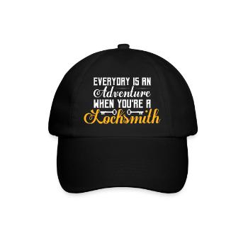 Everyday Is An Adventure When You're A Locksmith K - Baseballkappe - Schwarz/Schwarz - Vorne