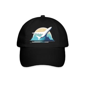 Avion - Casquette classique - noir/noir - Devant