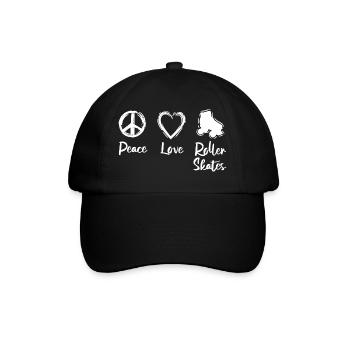 Peace Love Roller Skates - Casquette classique - noir/noir - Devant