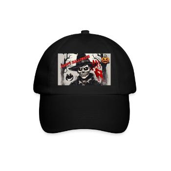 Happy Halloween - Baseballkappe - Schwarz/Schwarz - Vorne