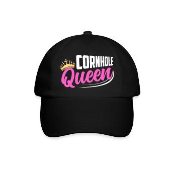 Cornhole Queen Player Bean Bag Toss - Baseball Cap - black/black - Front
