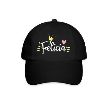 Felicia Name Crown - Baseball Cap - black/black - Front