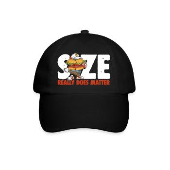 La taille compte vraiment - Burger humour cadeau - Casquette classique - noir/noir - Devant