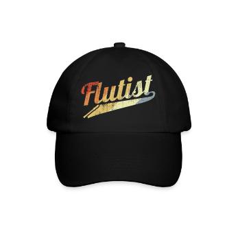 Flûtiste rétro - Casquette classique - noir/noir - Devant