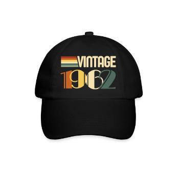 Jahrgang 1959 - 1959 Jubiläumsgeschenk - Baseballkappe - Schwarz/Schwarz - Vorne