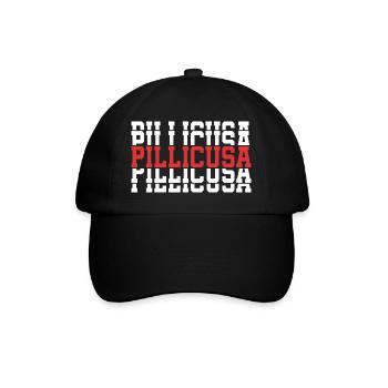 T-Shirt Pillicusa T-Shirt Gift Stacked Text - Baseball Cap - black/black - Front