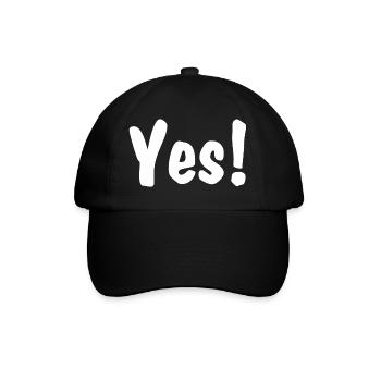 Yes! - Baseballkappe - Schwarz/Schwarz - Vorne