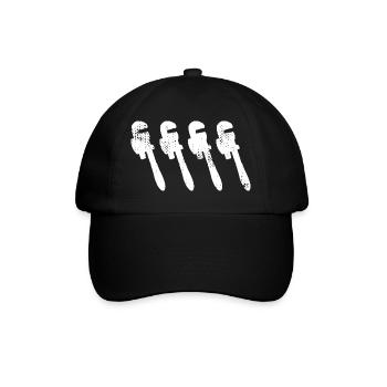 Croquis de clé à pipe - Casquette classique - noir/noir - Devant