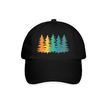 Forest Ranger Retro Gift - Baseball Cap - black/black - Front