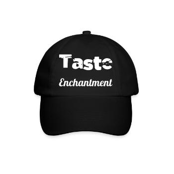 happy culinary adventure quotes - Baseballkappe - Schwarz/Schwarz - Vorne