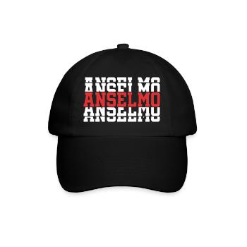 t-shirt Anselmo t-shirt idée cadeau texte empilé - Casquette classique - noir/noir - Devant