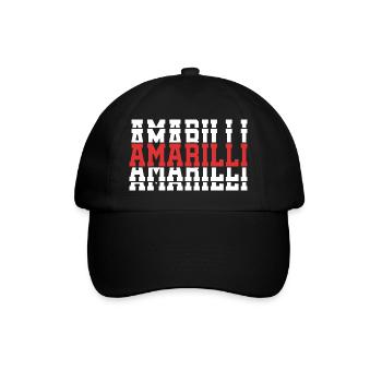 t-shirt amarilli t-shirt gift stacked text - Baseball Cap - black/black - Front