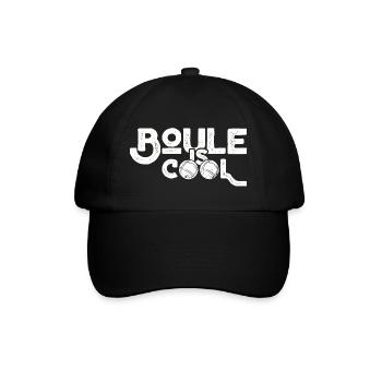 Boule is cool! Bouler Outfit Boule Kugeln - Baseballkappe - Schwarz/Schwarz - Vorne