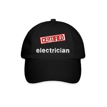 Elektriker - Baseballkappe - Schwarz/Schwarz - Vorne