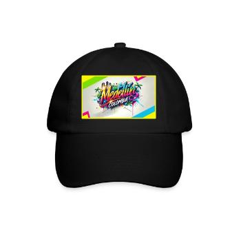 Medellin Kolumbien Graffiti Design - Baseballkappe - Schwarz/Schwarz - Vorne