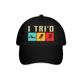 Triathlon-Anzug - Triathlet im Training - Baseballkappe - Schwarz/Schwarz - Vorne