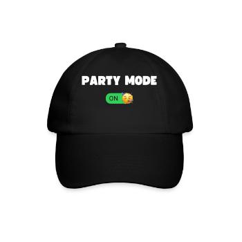 Party Modus An | Jetztgeht die Party ab - Baseballkappe - Schwarz/Schwarz - Vorne