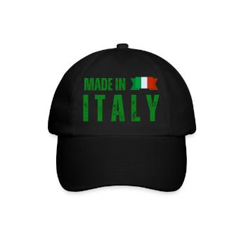 Fabriqué en Italie, fierté italienne - Casquette classique - noir/noir - Devant