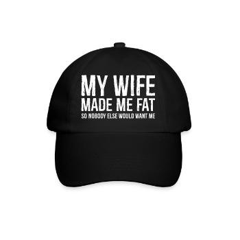 Ma femme m’a fait grossir drôle de chemise - Casquette classique - noir/noir - Devant