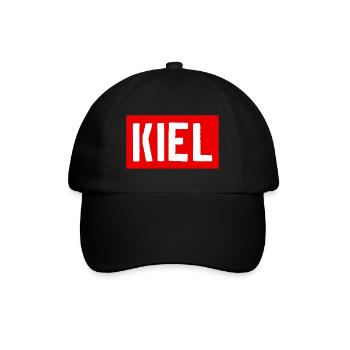 Kiel - Schleswig Holstein - Küste - Nordsee - Baseballkappe - Schwarz/Schwarz - Vorne