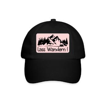 WANDERN URLAUB - BERGE NATUR - Baseballkappe - Schwarz/Schwarz - Vorne