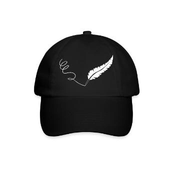 Die weiße Feder - Baseballkappe - Schwarz/Schwarz - Vorne